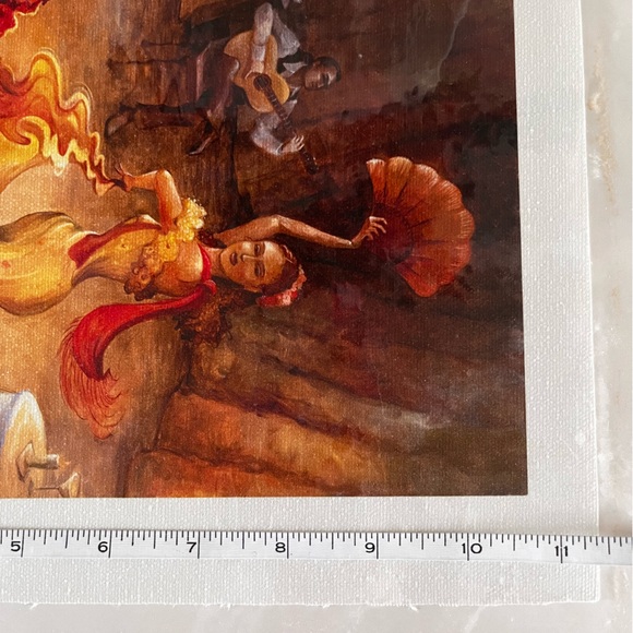 Baile! Baile!  Spanish dancer and guitarist print signed - Picture 5 of 6